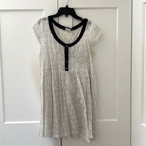 Cooperative Lace White Dress with Black Polka Dots